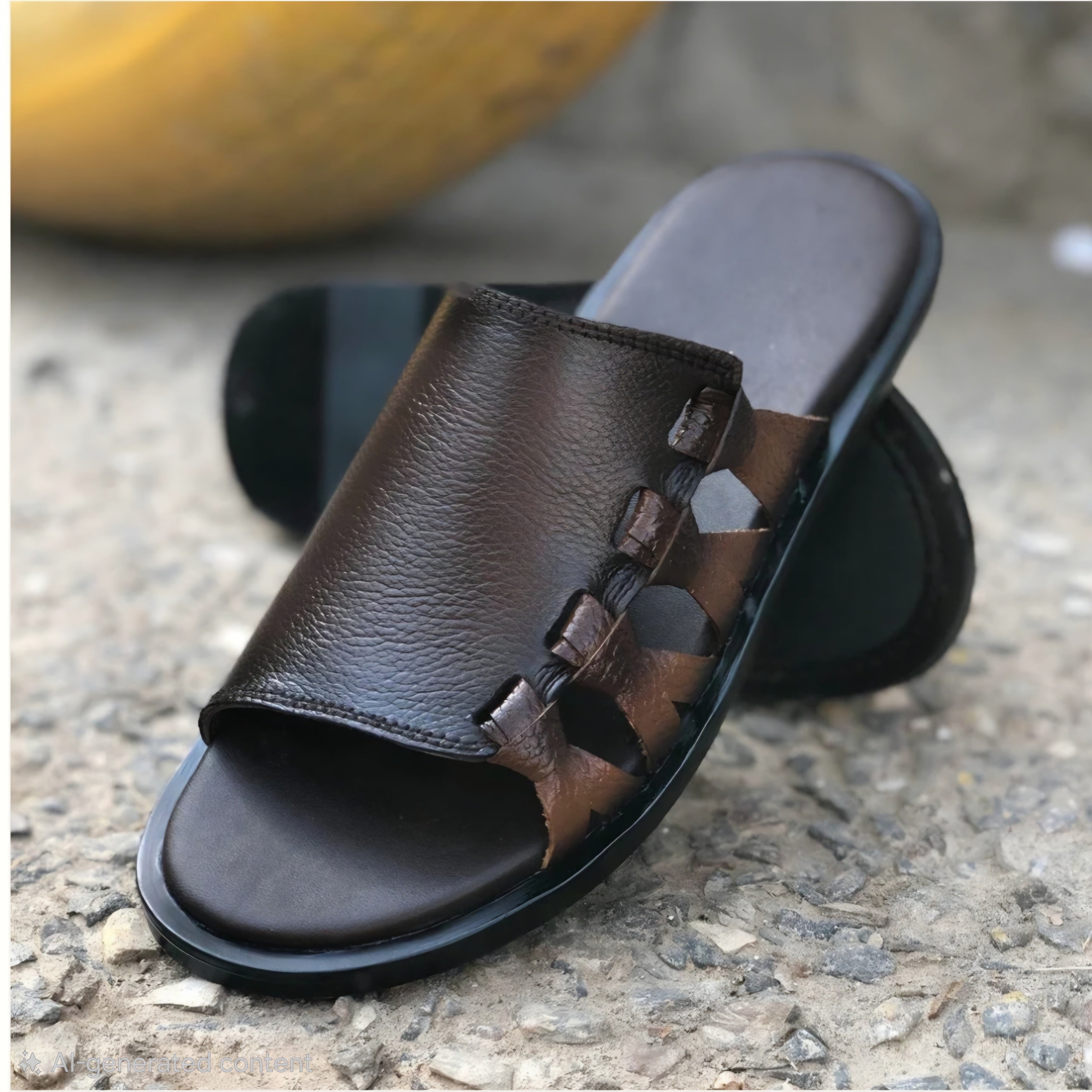 Cross Style Men’s Textured Classic Slippers