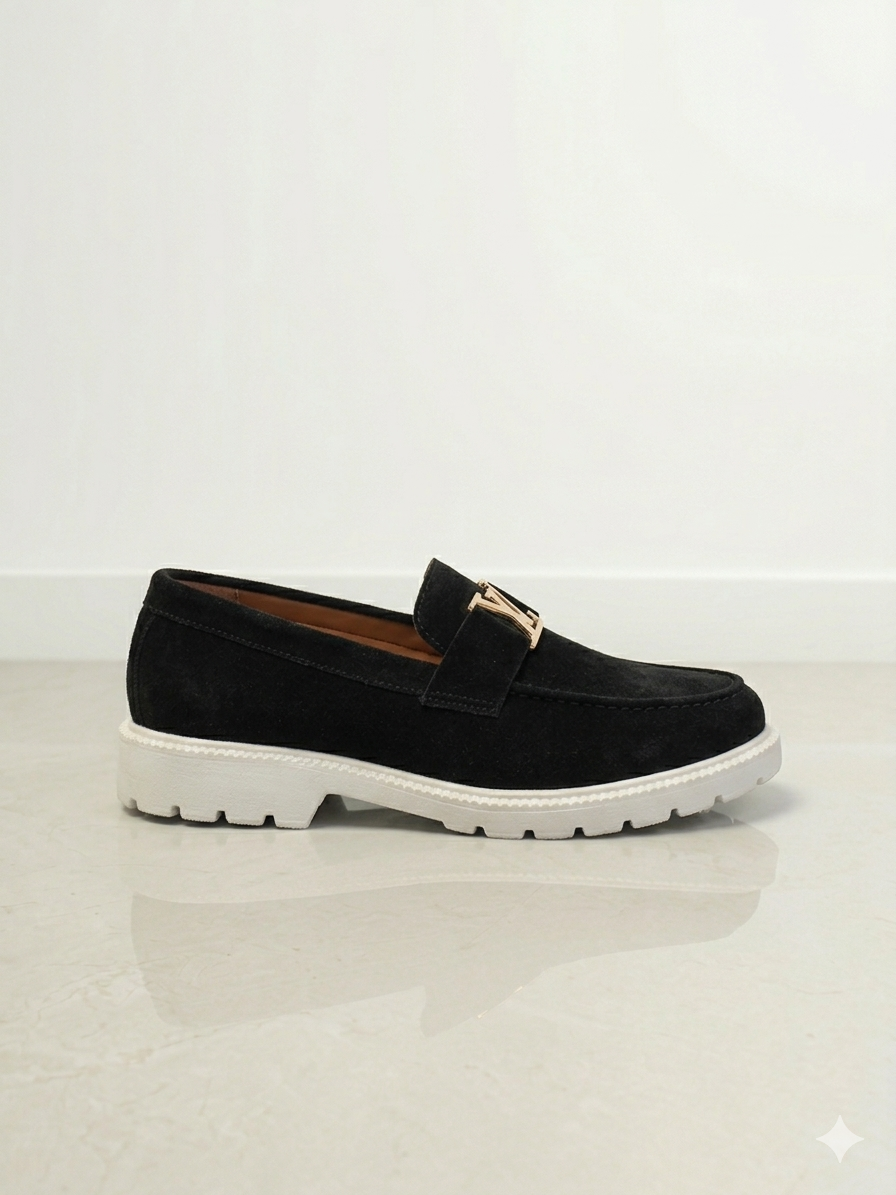 SneakoX mens LV-Black formal shoes
