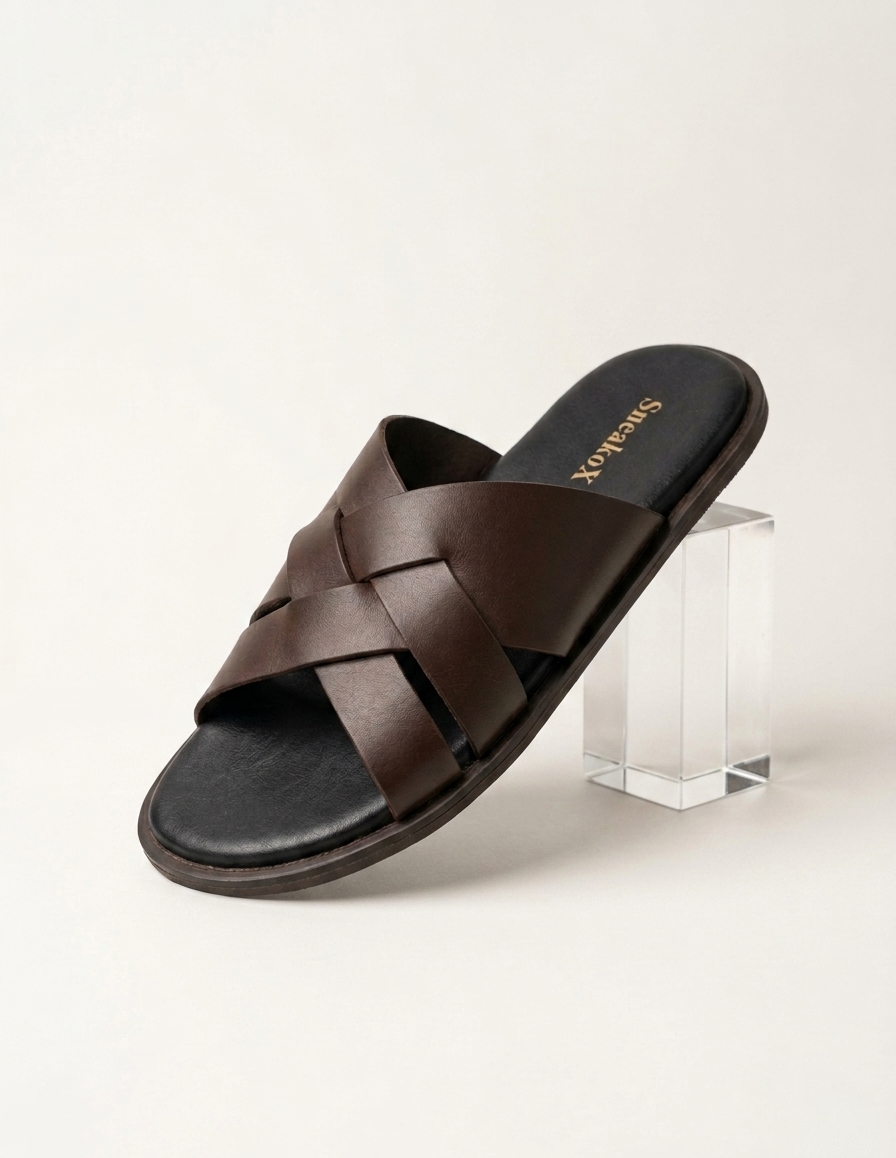 SneakoX Elite Cross Straps Black Slides