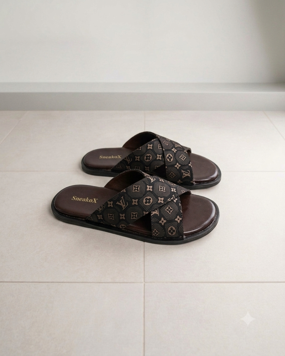 SneakoX  LV X style  Men’s Premium Comfort Slides