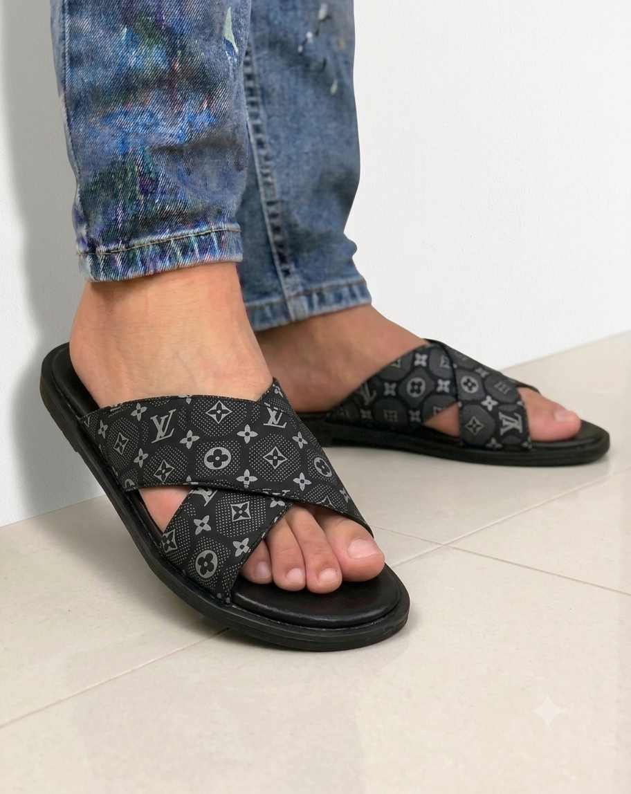 SneakoX  LV X style  Men’s Premium Comfort Slides
