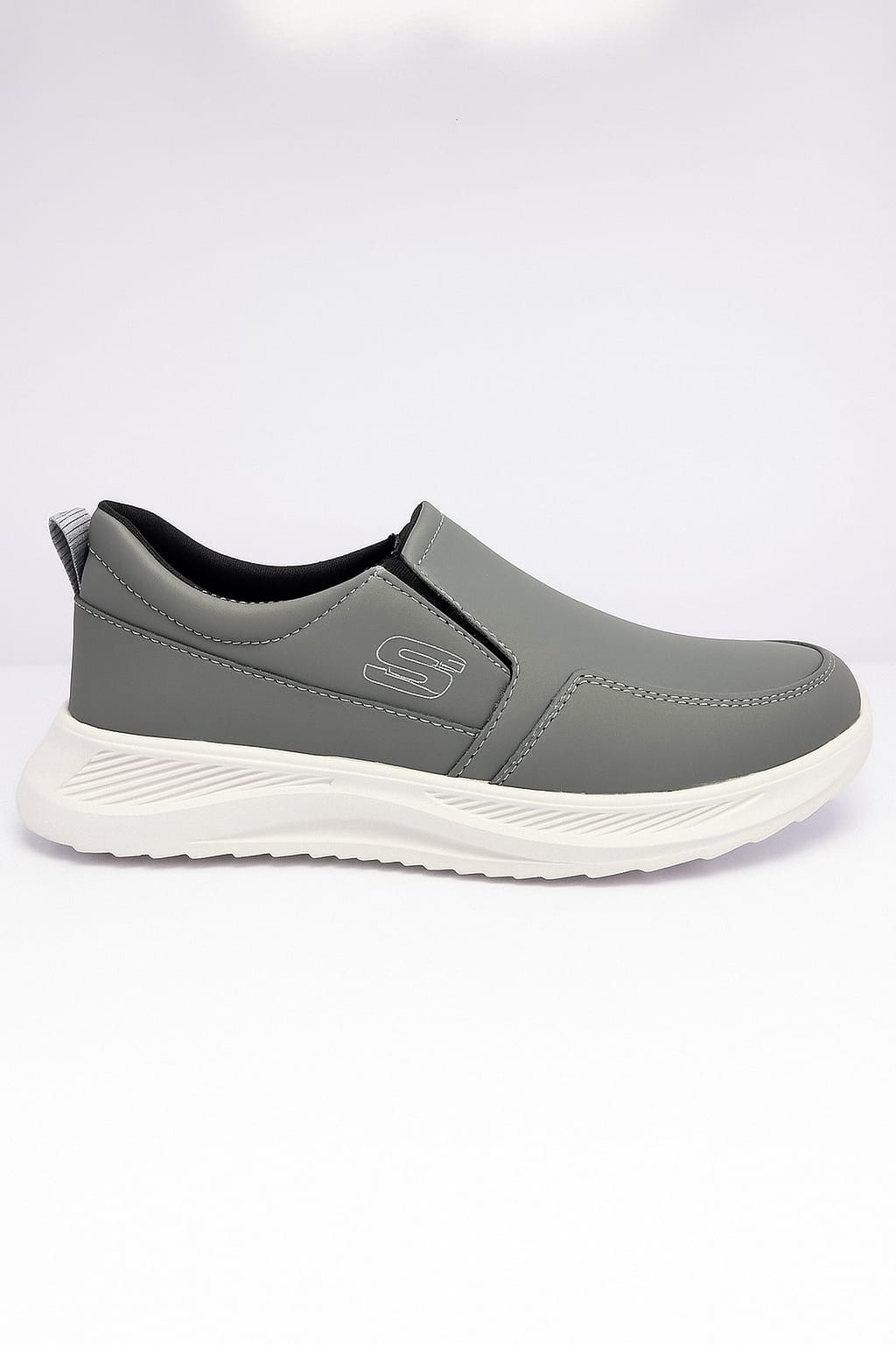 Men’s Premium Grey Slip-On Comfort Sneakers