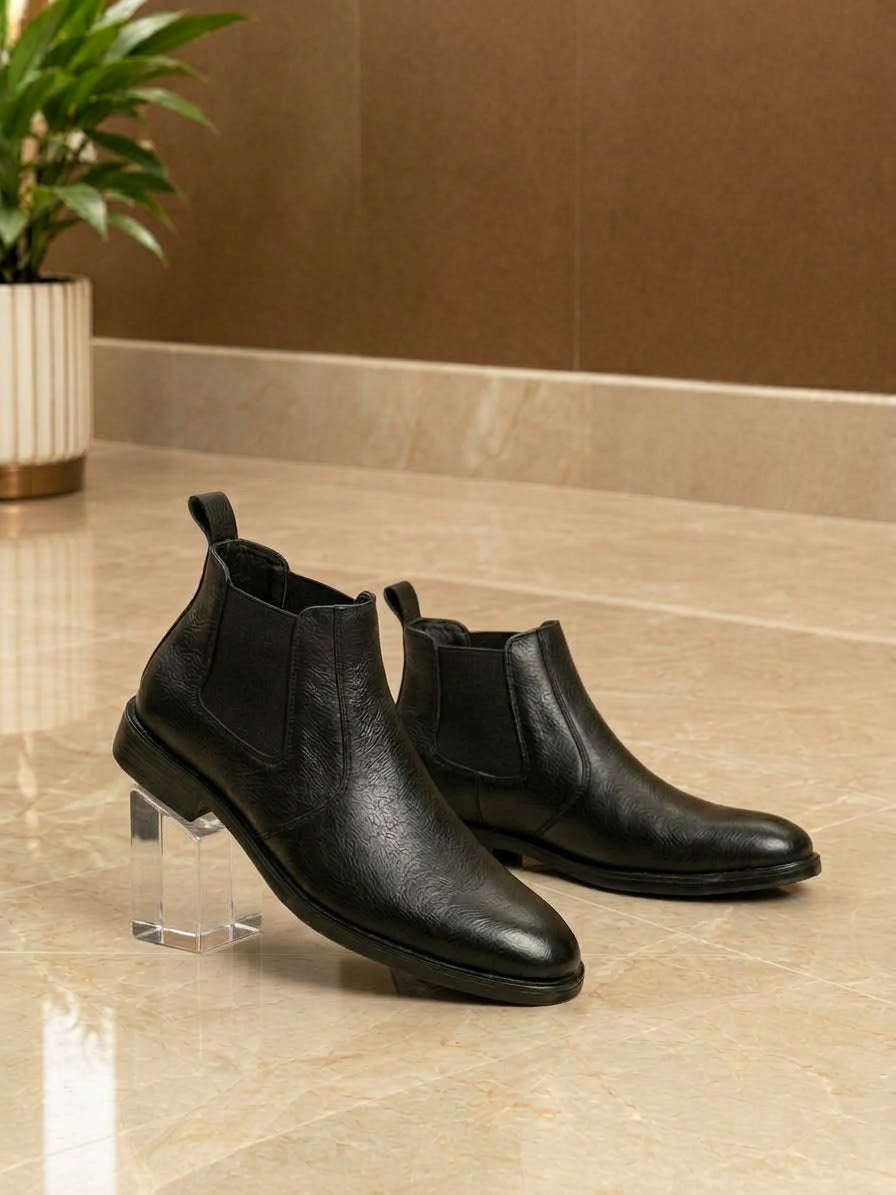 SneakoX Premium Black Chelsea Boots – Timeless Style