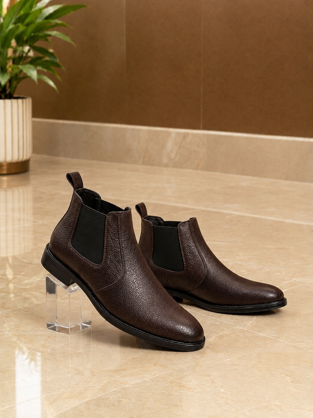 SneakoX Premium  Brown Chelsea Boots – Timeless Style