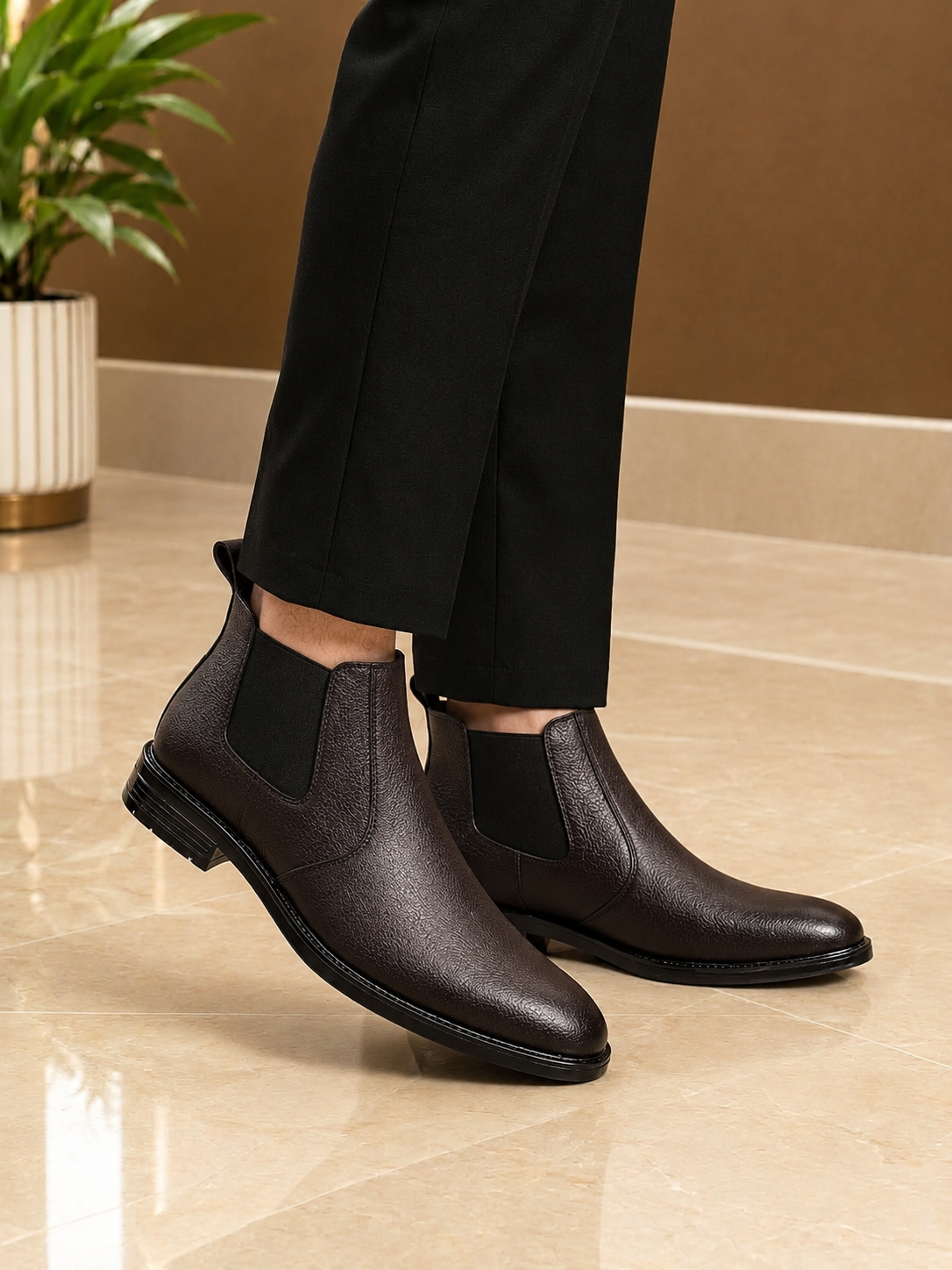 SneakoX Premium  Brown Chelsea Boots – Timeless Style