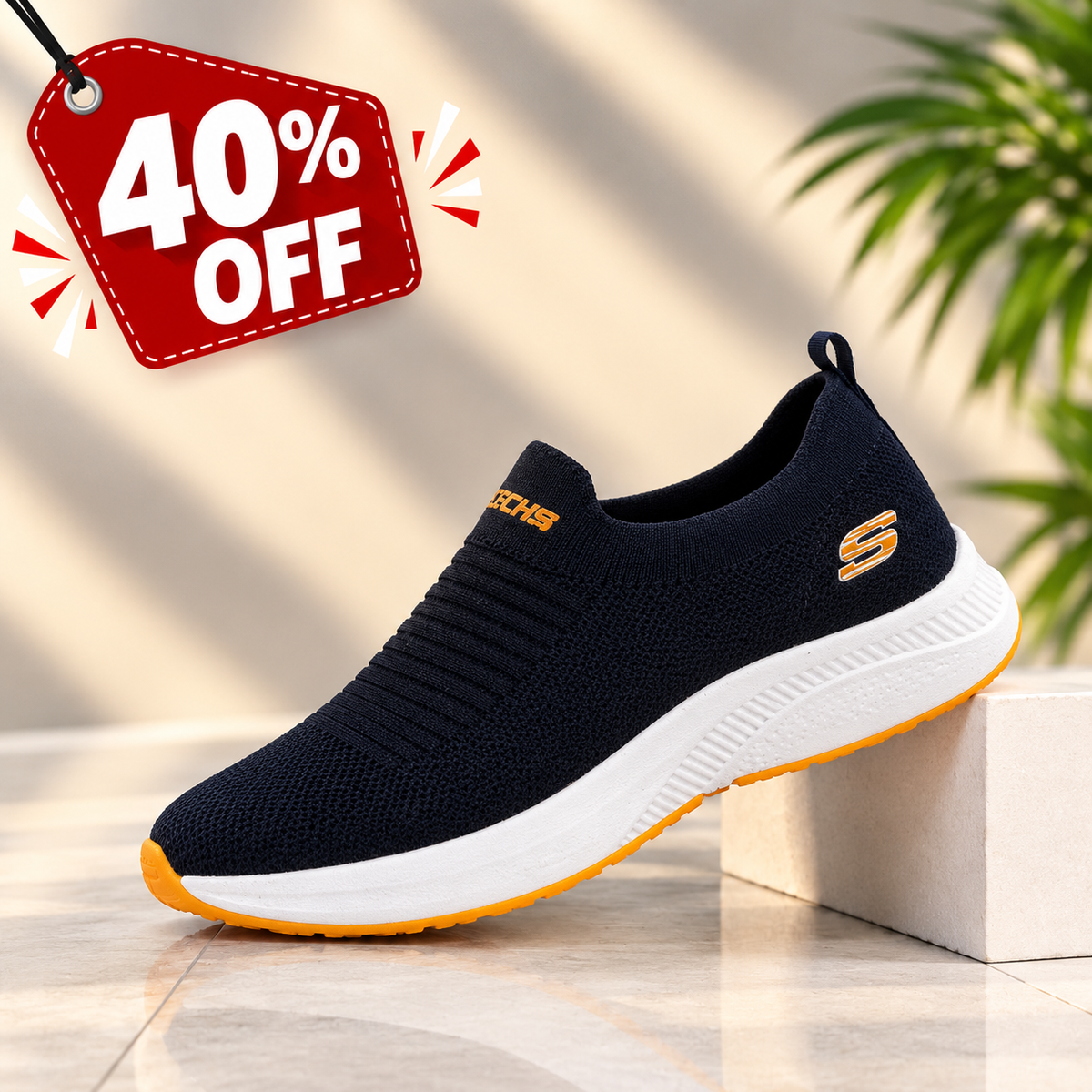 Men’s Blue Lightweight Slip-On Sketchers– Everyday Comfort Shoes