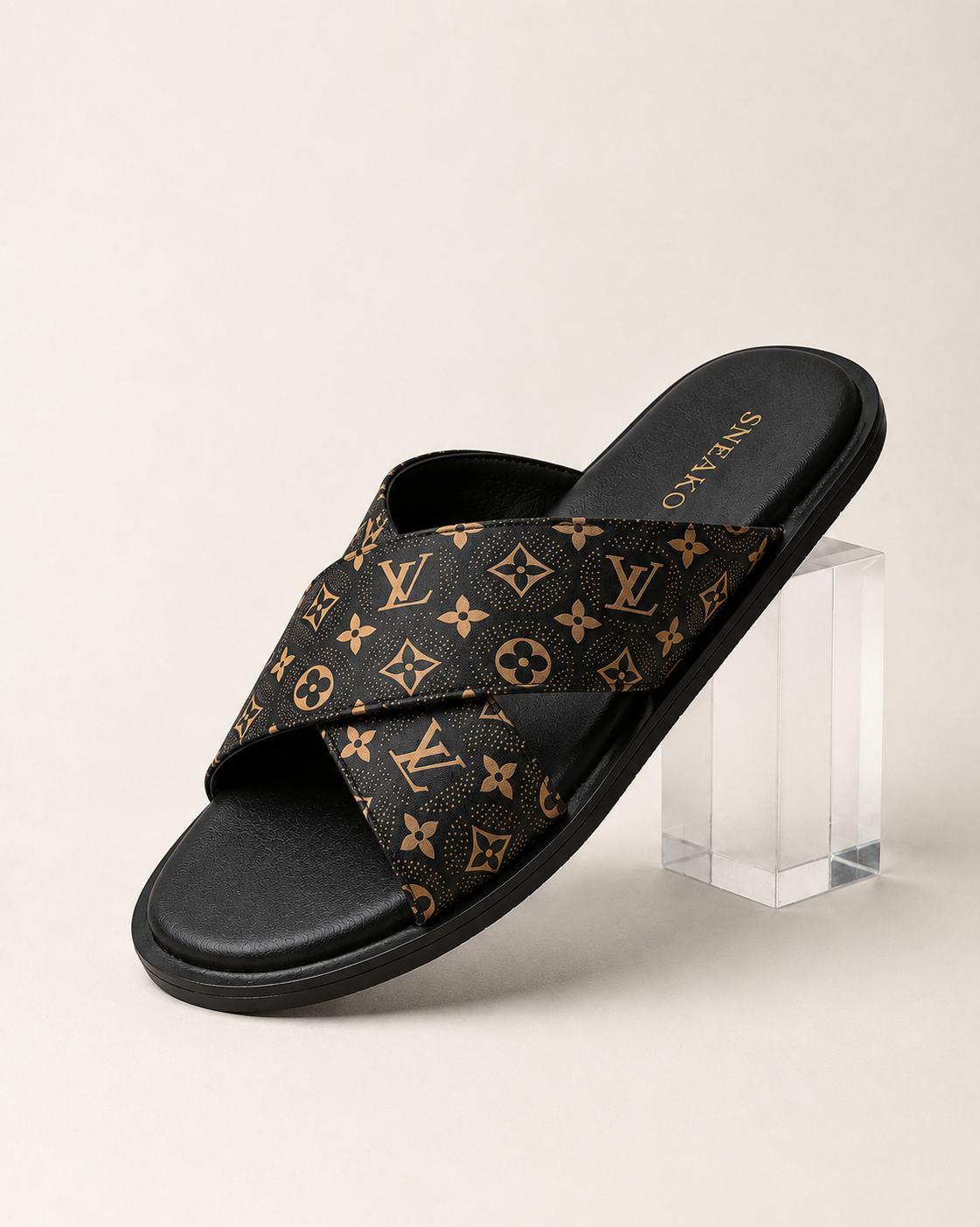 SneakoX mens LVX style slippers